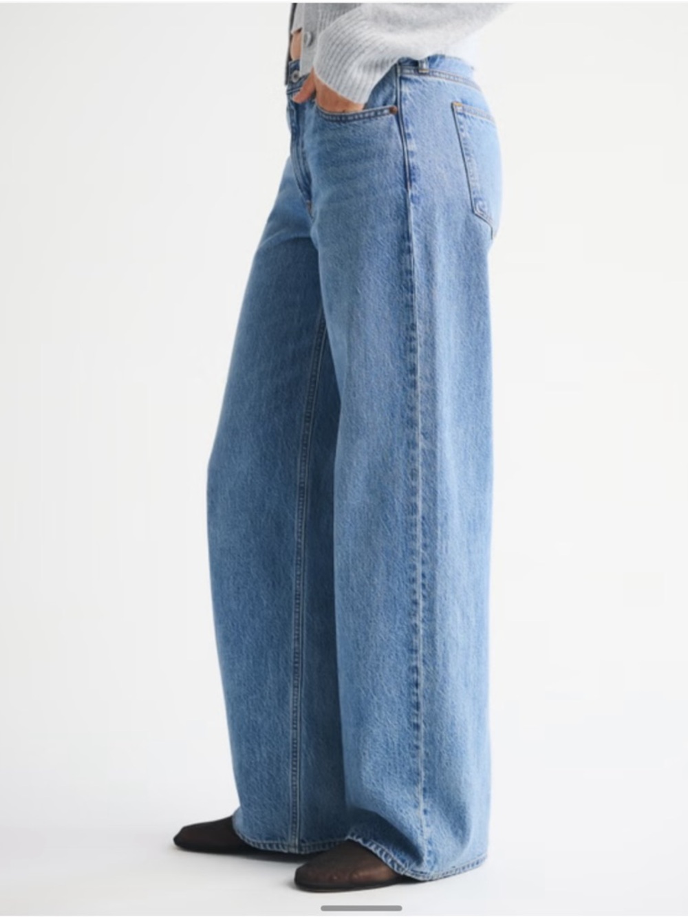 Abercrombie & Fitch Light Blue Wide-Leg Women's Jeans